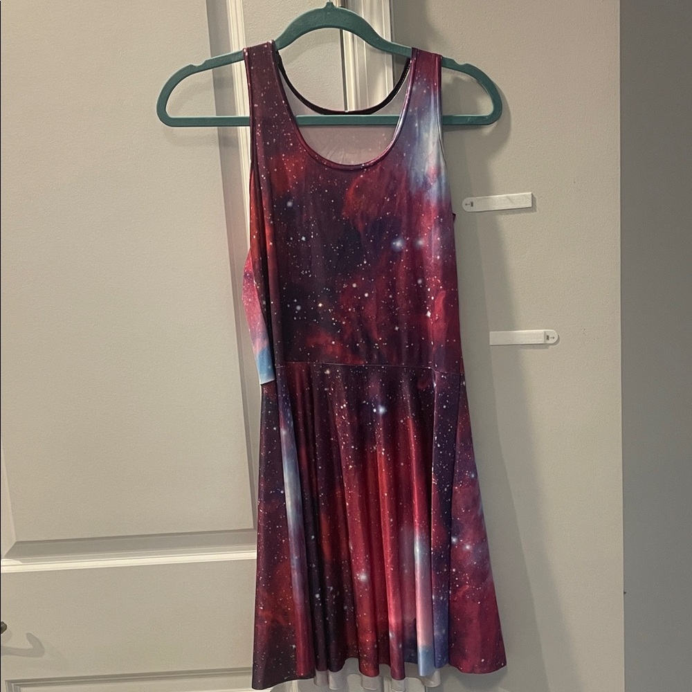 Amazon Women's Mini Dress - Red Galaxy Print